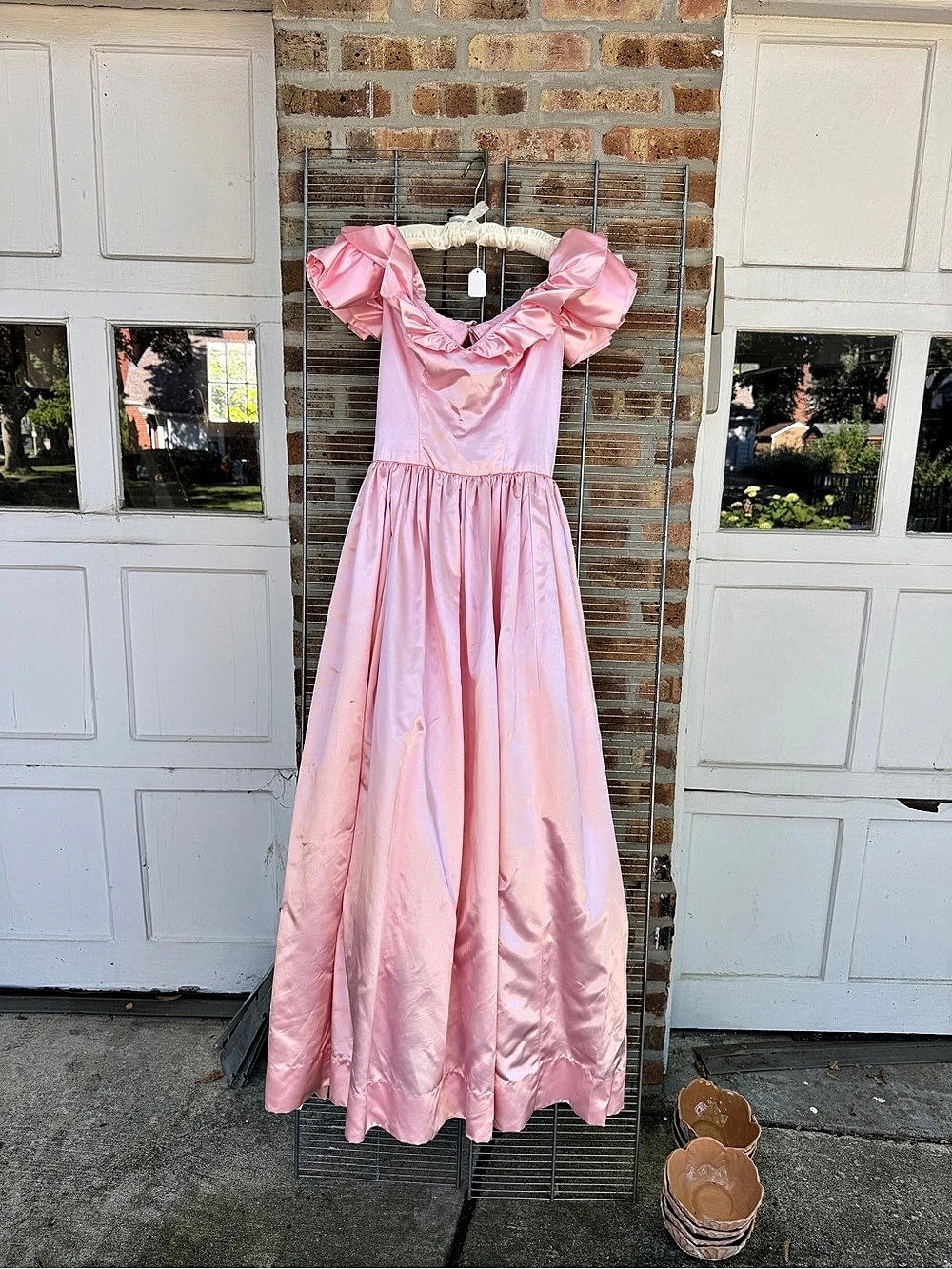 Pink Vintage Ruffle Princess Dress - Handmade